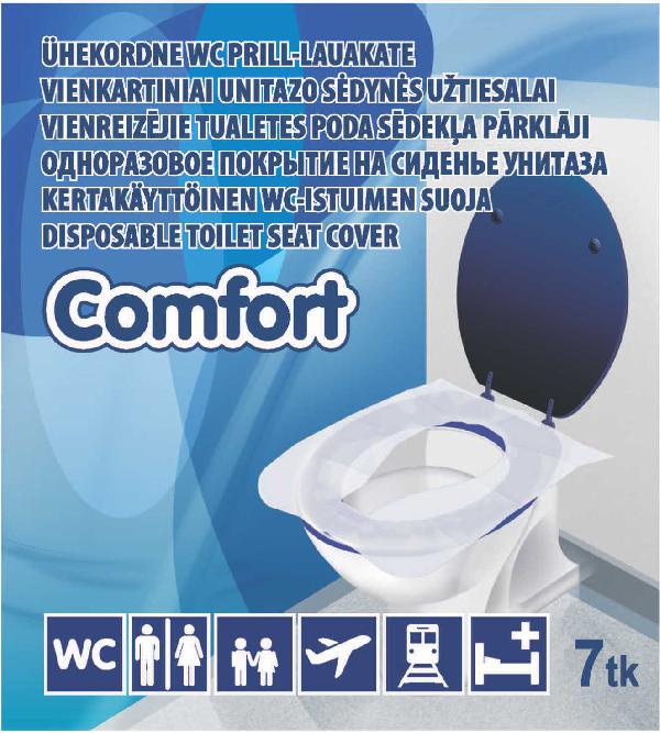 Disposable toilet seat covers, individually packed - 7 pieces.