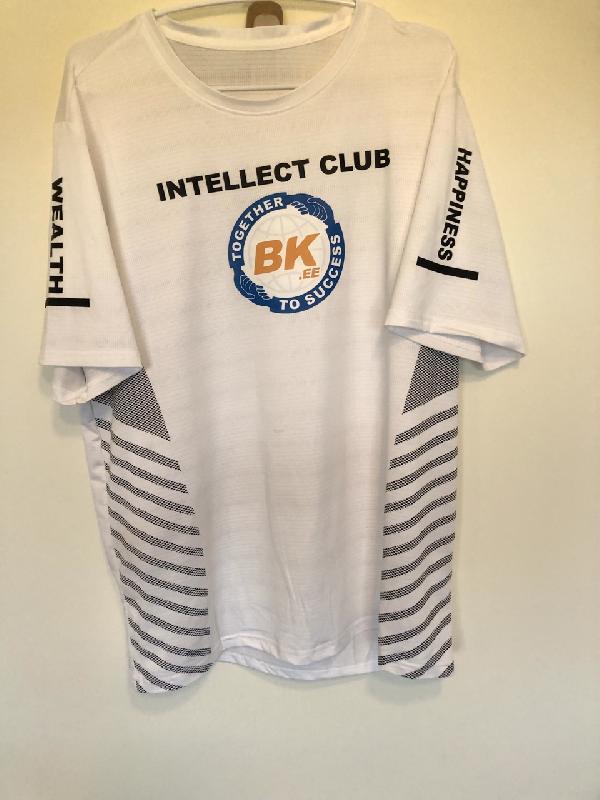 T-särk Intellect Club BK.ee (must-valge)